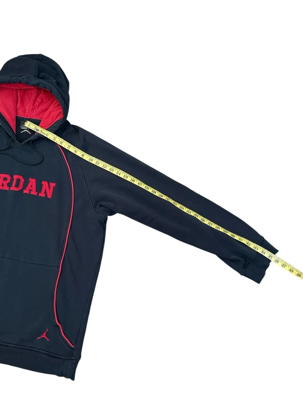 Air Jordan Jumpman Contrast Piping Hoodie Black Red Men's XL 2010 Retro Flight